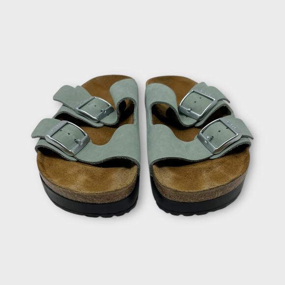 Birkenstock Papillio Arizona Platform Sandal-Nubuck in Pure Sage Size 41/10 - Picture 8 of 11
